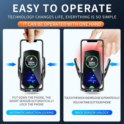 30W Car Wireless Charger Infrared Sensor Phone Holder Mount - Car Story