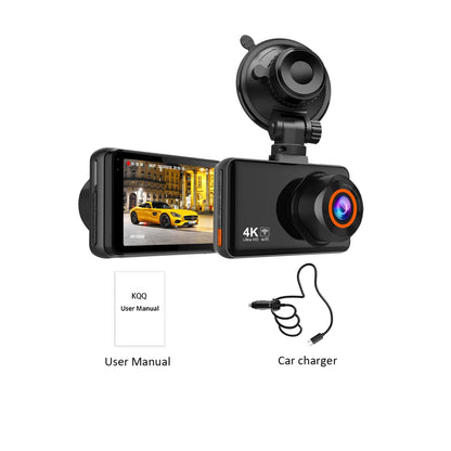 4K WiFi Dash Cam Front and Rear Dual Lens 24H Parking Monitor - Car Story