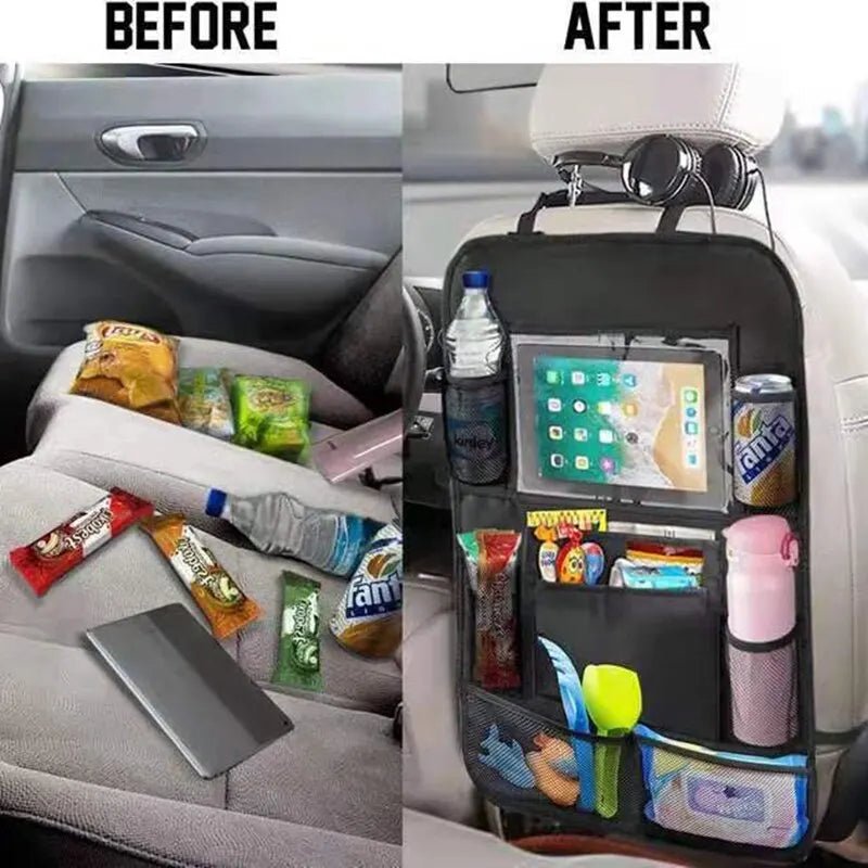 Car Seat Organizer Multifunctional Oxford Fabric Car Back Multi Pocket Storage Bag with Tablet Holder Protector for Kids - Car Story