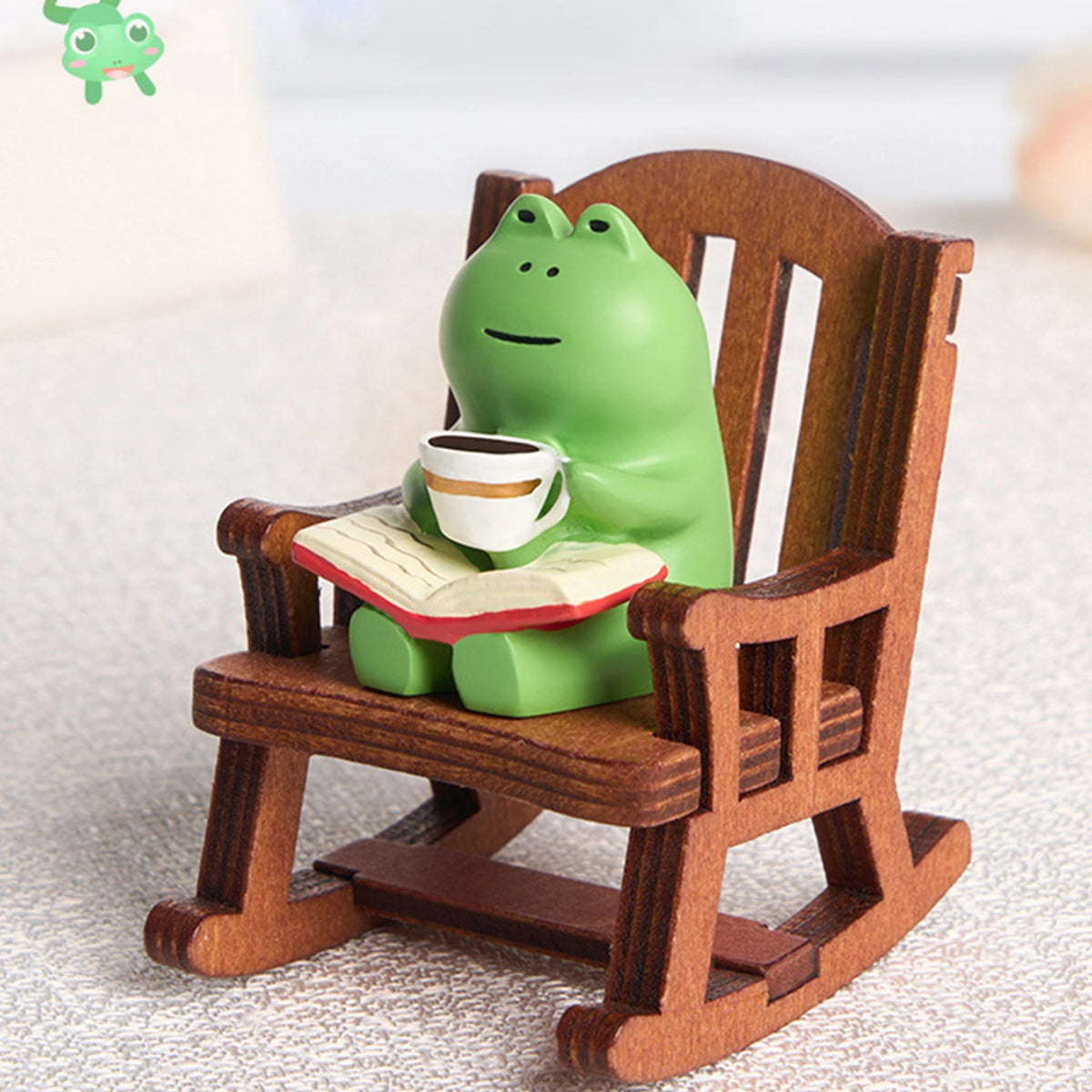 Coffee Time Frog on a chair 1pc - Car Story