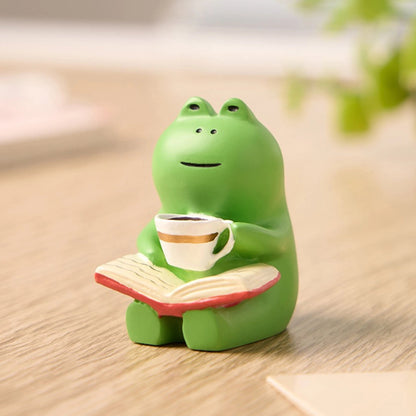 Coffee Time Frog on a chair 1pc - Car Story