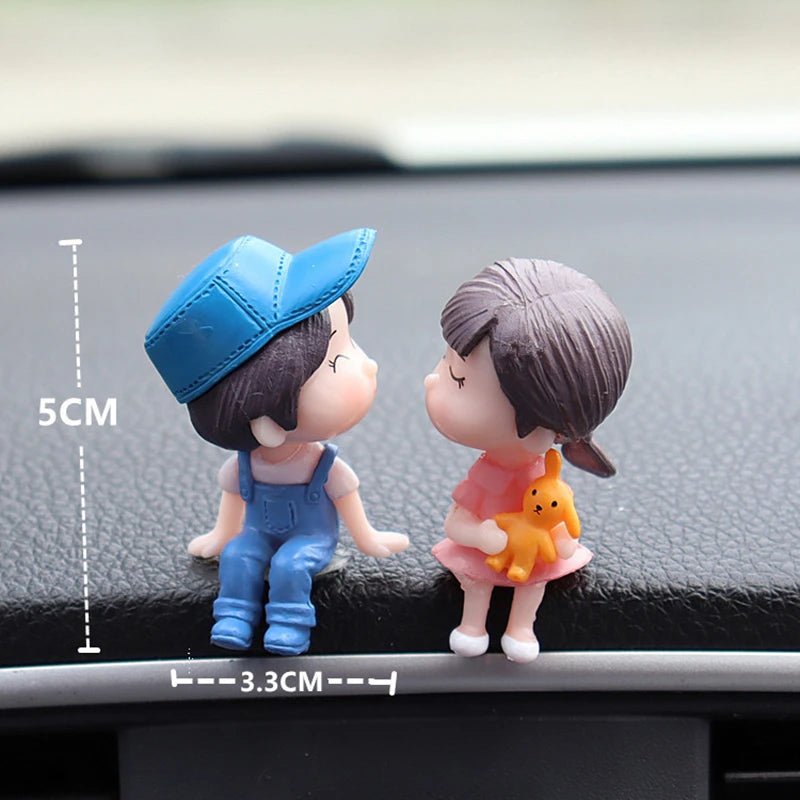 Cute Cartoon Couple 1pc - Car Story