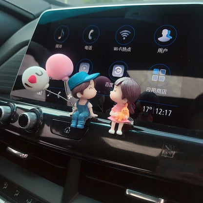 Cute Cartoon Couple 1pc - Car Story