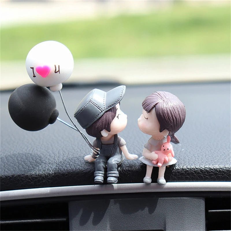 Cute Cartoon Couple 1pc - Car Story