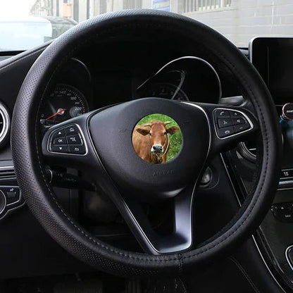 Genuine High Quality leather car steering wheel cover 38cm - Car Story