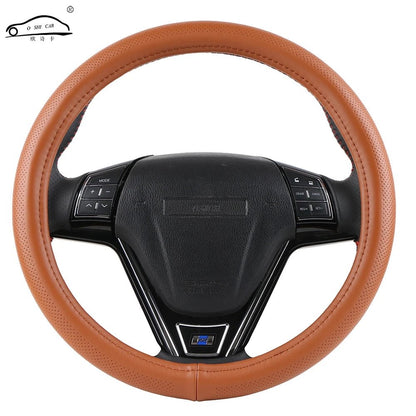 Genuine High Quality leather car steering wheel cover 38cm - Car Story