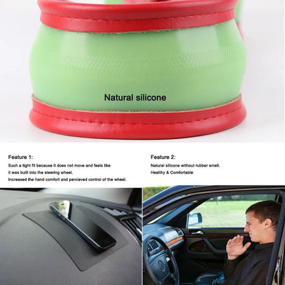 Genuine High Quality leather car steering wheel cover 38cm - Car Story