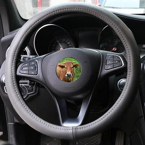 Genuine High Quality leather car steering wheel cover 38cm - Car Story