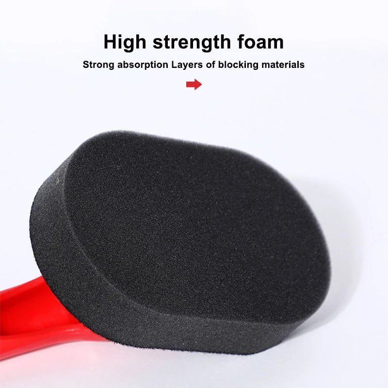 SEAMETAL Car Tires Waxing Polishing Sponge With Handle Car Tire Tyre Wheel Rim Trim Contour Detailing Dressing Shine Pad Sponges - Car Story