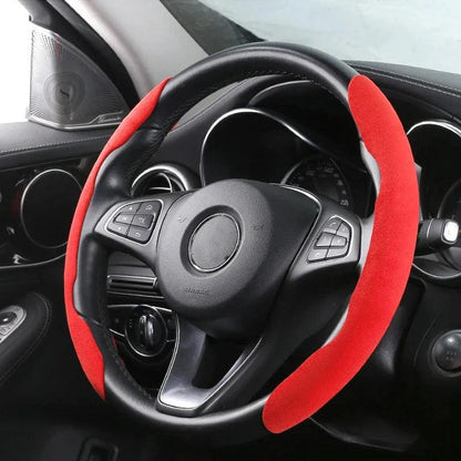 Suede Universal 38CM Car Steering Wheel Cover - Car Story