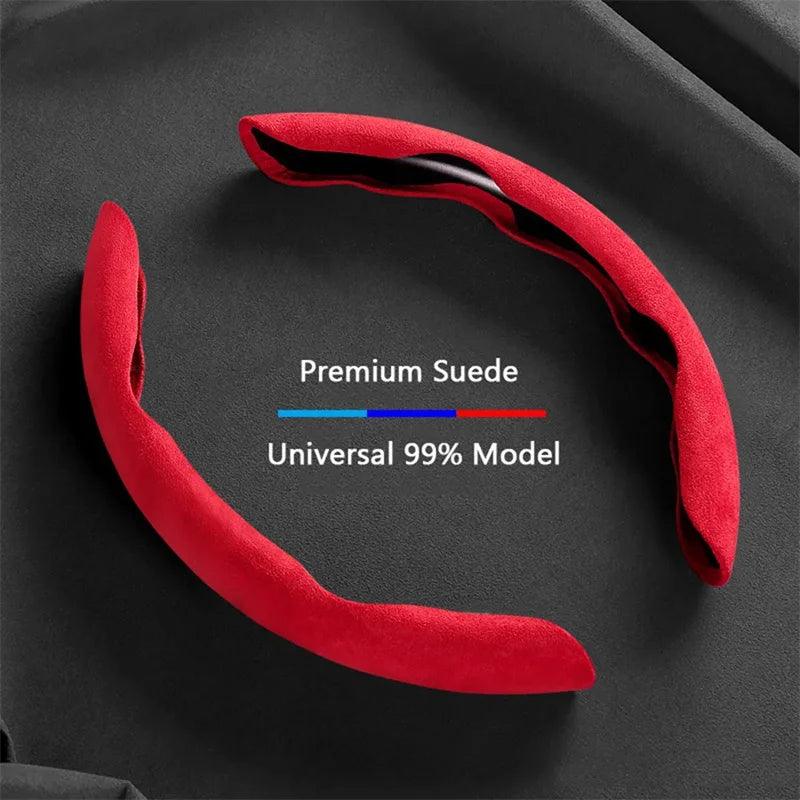 Suede Universal 38CM Car Steering Wheel Cover - Car Story