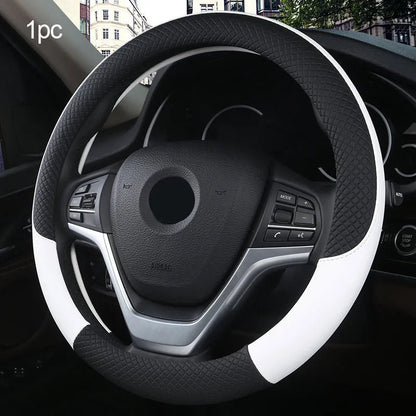 Universal Car Steering Wheel Cover For 37 - 38cm Steer Wheel Faux Leather Breathable Car Wheel Cover Interior Auto Accessories - Car Story