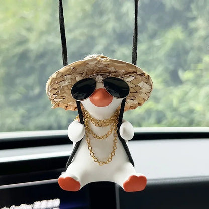 White Swinging Duck 1pc - Car Story